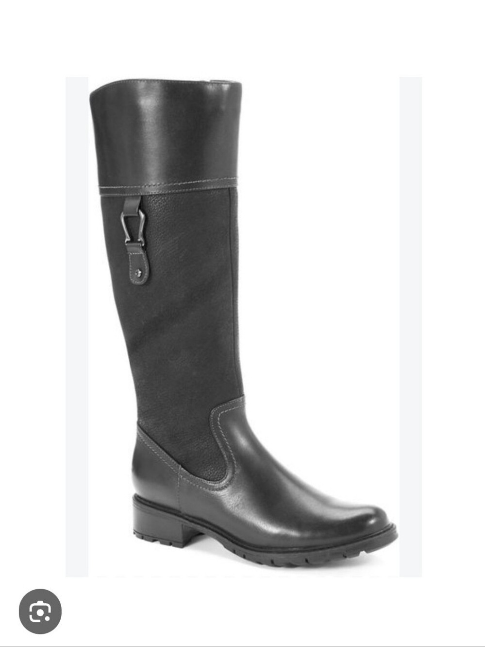 BLONDO Vitalia Waterproof Riding Boots buckle strap black Leather Sz 7.5W